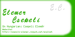 elemer csepeli business card